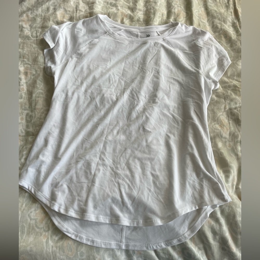 white all in motion tee
